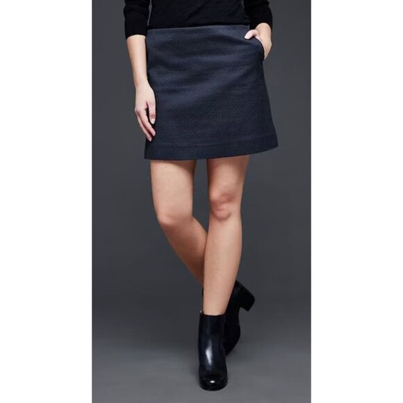 Gap True Indigo Jacquard A-line Mini Skirt - Size 16, NWT - Picture 10 of 10